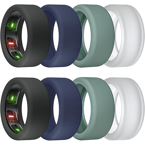 Ring Cover for Oura Ring Gen 4/ Gen 3, Anti-Scratch Elastic Silicone Case Protector for Men Women Working Out Gym