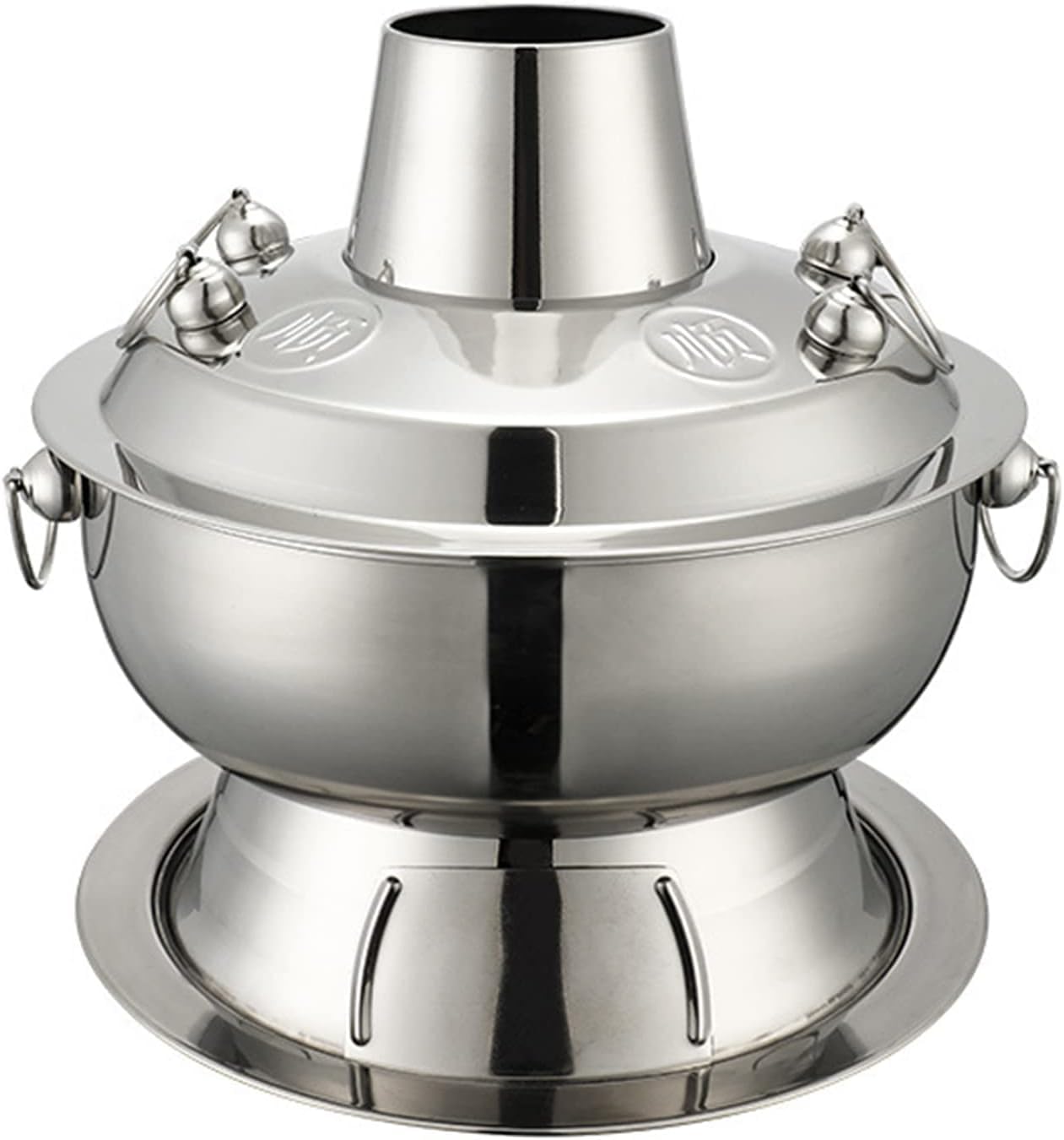 INUUXLG Hot Pot Soup Pot Hot Pot for Cooking Traditional Chinese Cooking Pot Vintage Copper Hot Pot Pan,Food Grade Stainless Steel Shabu Hotpot Cooker Chinese Tradition