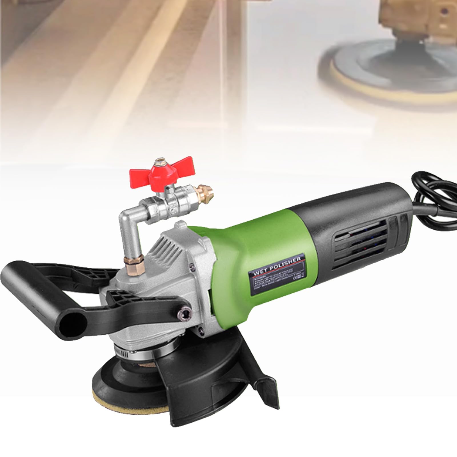 Electric Wet Polisher Grinder, Water-Filled Grinding Machine, 6 Gears, for Concrete, Marble, Stones, Cement Floor Polishing (Type1 )