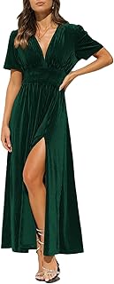 Women's Velvet Maxi Dress Formal Dresses for Wedding Guest Dress - Buy now
