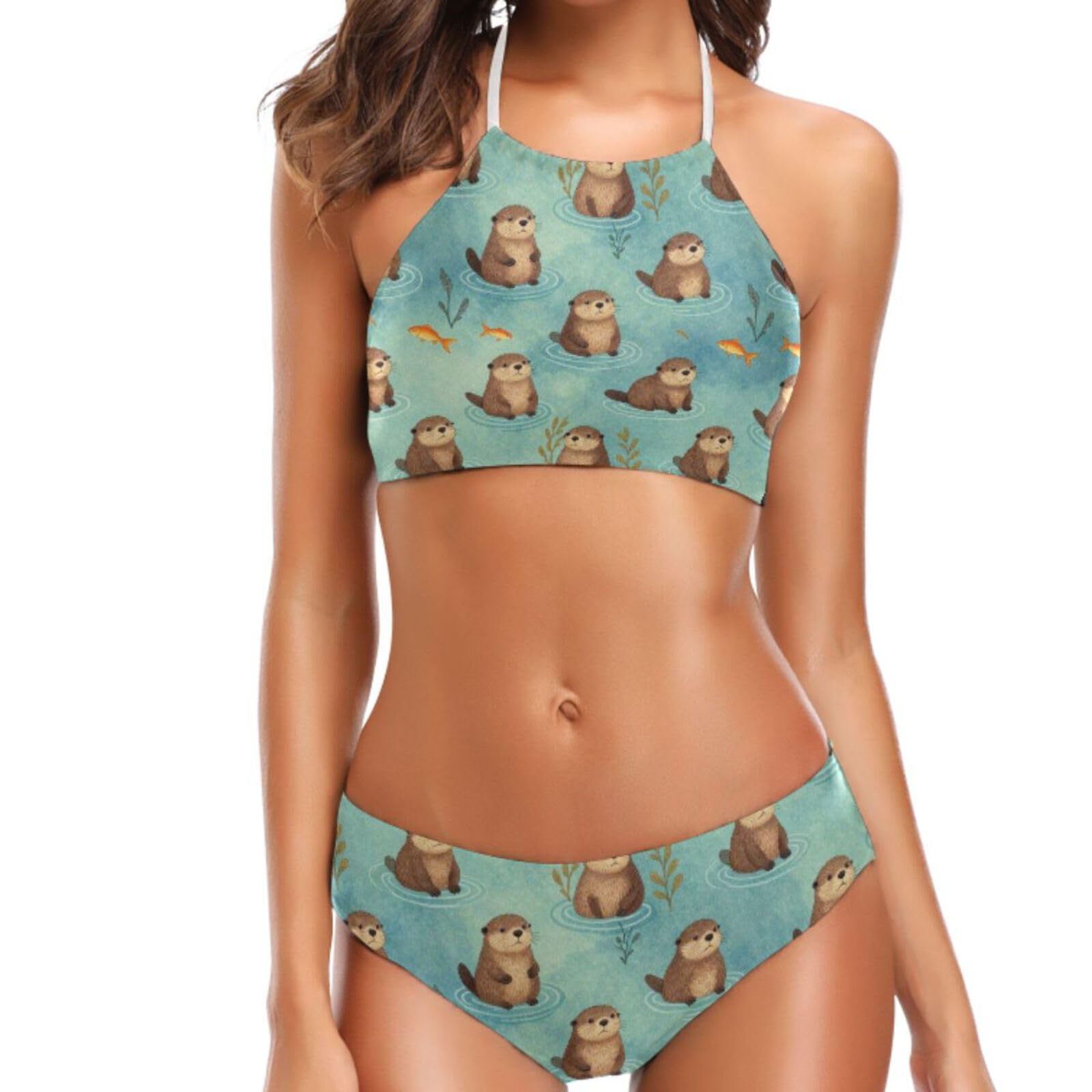 Bikini bleu sarcelle enveloppant idéal pour vos séances de bronzage à la plage - 8
