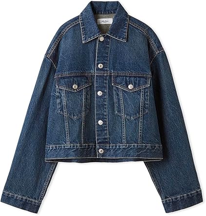 Amazon | [ミラオーウェン] ワイドスリーブクロップドデニムジャケット
