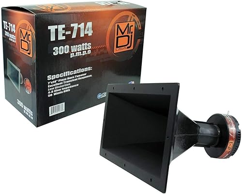 MR DJ TE-714 7 "X14" 300 WATTS PRO Audio PA/DJ Amplia Dispersión Tornillo Tipo PIEZO Altavoz Bocina Tweeter