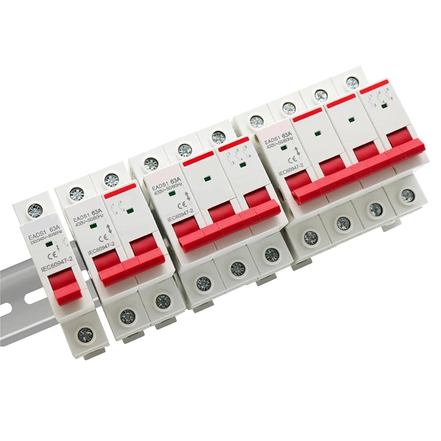 Din Rail Knife Main Switch Circuit Breaker - 1P, 2P, 3P, 4P, 40A, 63A, 100A, 125A for Home and Industrial Use - AC 230V/400V Isolator(1P,63A)