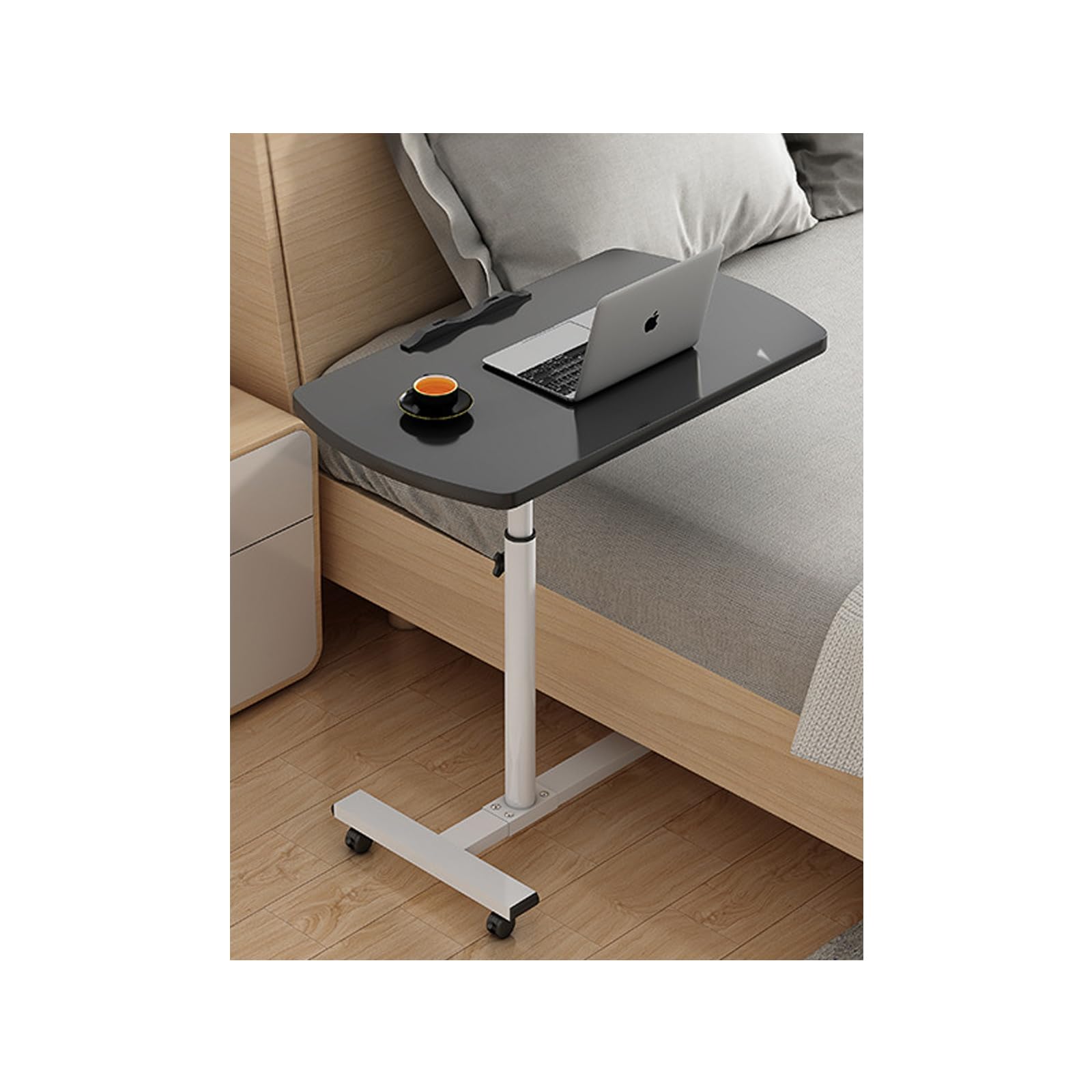 Supporto Per Computer Portatile Regolabile In Altezza | Scrivania Mobile Da Pavimento 46x29cm | Asta In Acciaio Carbonio, Base Antiscivolo | Per Ufficio, Casa, Podio Insegnanti