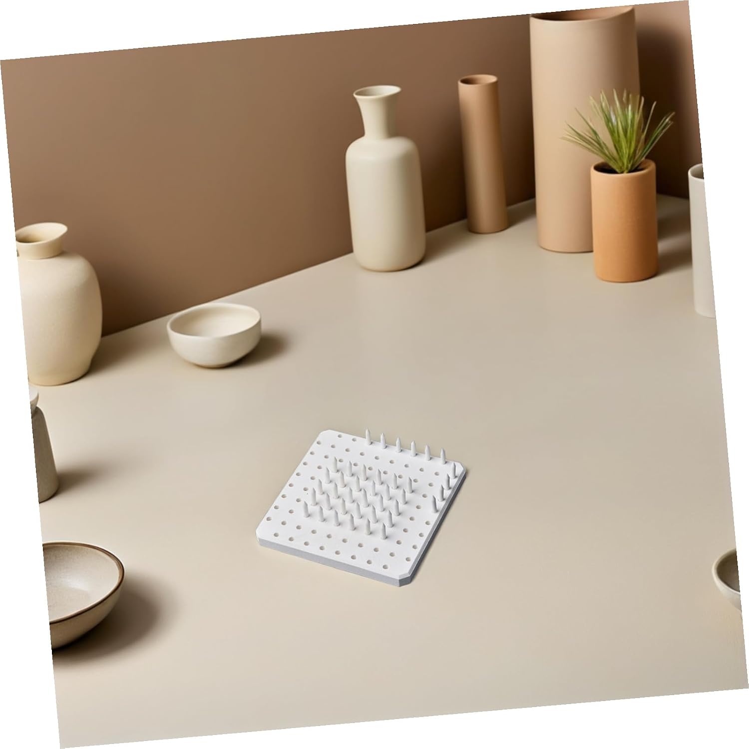 FOMIYES 60pcs Porous Refractory Kiln Support Nails and Pads Set for Pottery Kiln Accessories Ceramic Firing Studs Clay Firing Tools High Temperature Resistant for DIY Pottery Craft