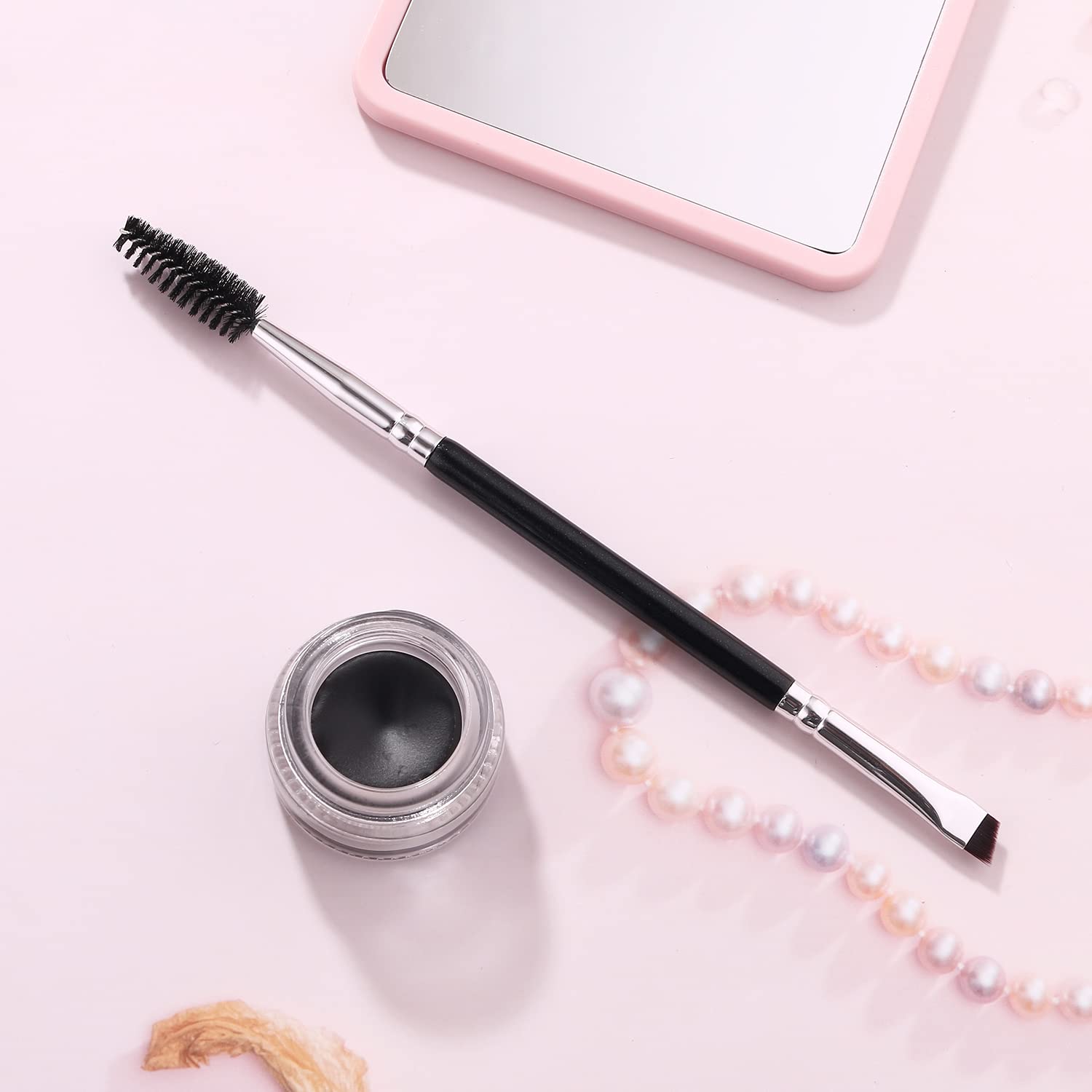 Spanking Double Ended Eyebrow Brush & Spoolie - Angled Brow Brush for Precision Application & Blending of Eye Brow Powders - Image 2 thumbnail