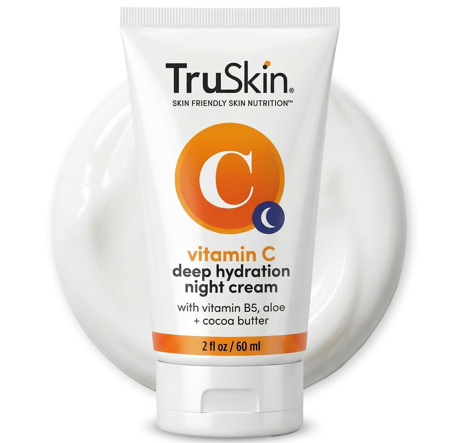 Vitamin C Night Cream, Collagen Supporting Blend with Cocoa Butter, Vitamin B5, Botanical Essential Oils & Organic Aloe Vera for Anti Aging, Brightening and Firming Skin, Face & Neck, 2 Fl Oz