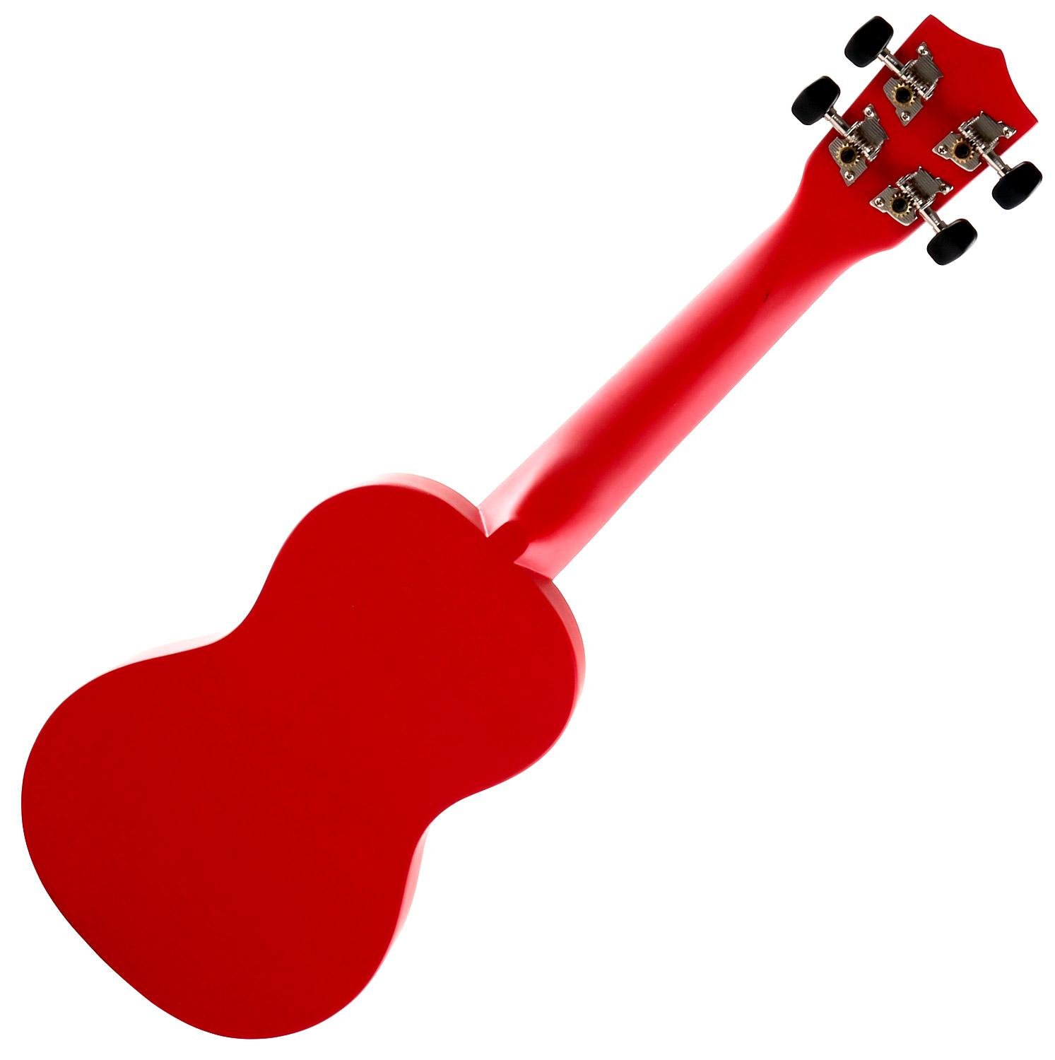 Classic Cantabile US-100 RD Ukulele Soprano Rosso - Set con Custodia | Mensura Soprano (34, 5 cm), Cassa in tiglio, Manico in acero, 15 tasti, Punti di riferimento al 5°, 12° e 15°, 5 mm