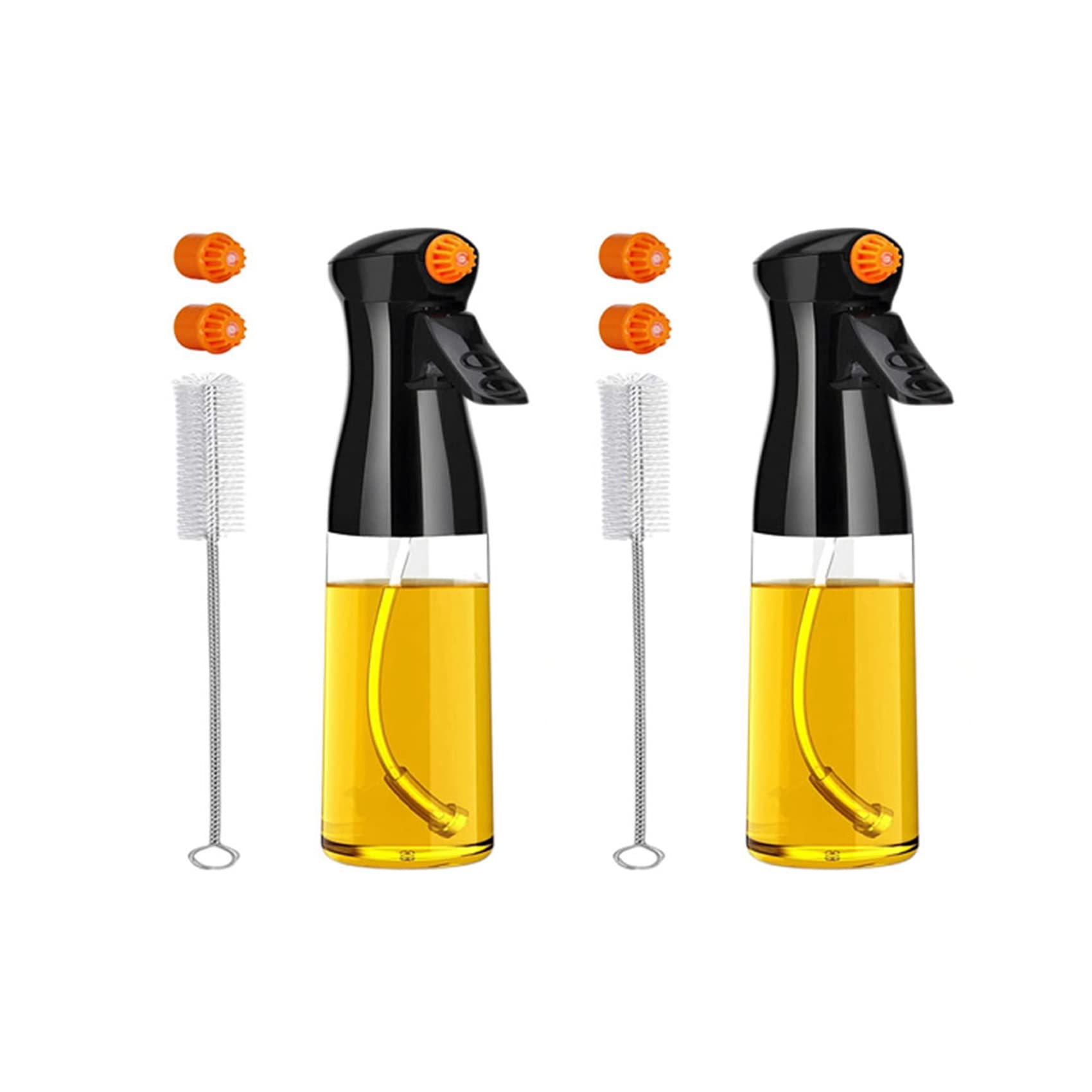 Hndhbfgrt 2X Oil Sprayer for Cooking, Olive Oil Sprayer Mister, Oil Glass Bottle, Food Grade Oil Spritzer for Air Fryer, BBQ
