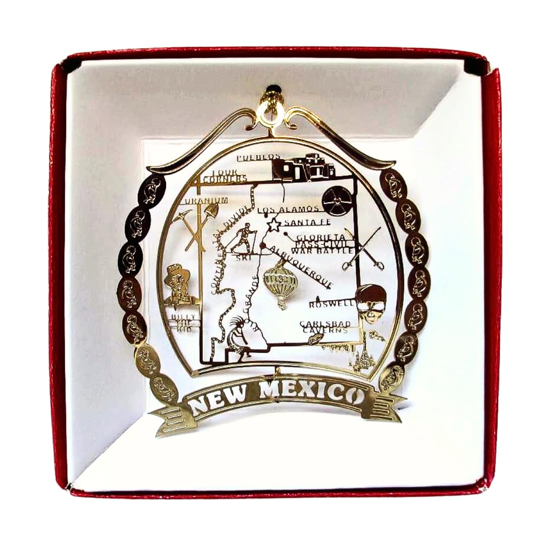 Amazon.com: New Mexico Brass Christmas Ornament Souvenir by