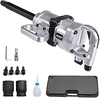 ERGOMASTER 1 Inch Air Impact Wrench 1900 Ft-Lbs Torque Pneumatic Gun 4200 RPM Heavy Duty with D-Handle Case for Truck Car Repair