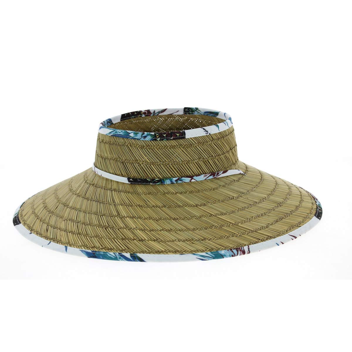 Visera de paja de pino con coletero a juego