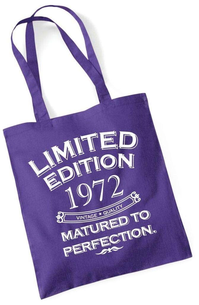 Fun Birthday Gift Present Tote Shopping Cotton Bag Limited Edition Matured To Perfection Year 1972
