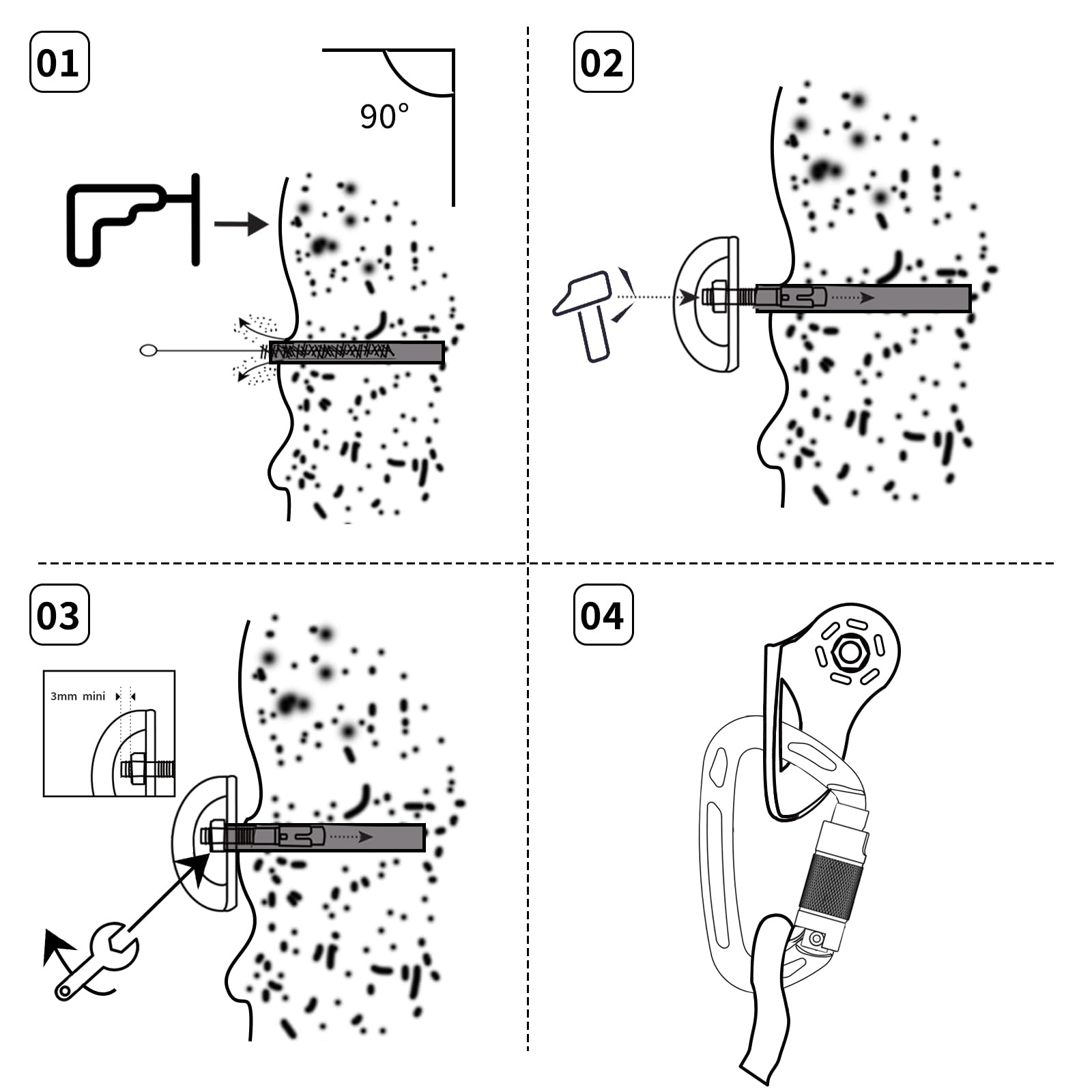 UIAA 35kN Climbing Bolt Hangers - 5 Pack -7