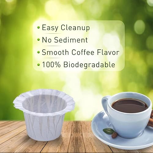 Miniatura 2 de Heatyly Paquete de 4 cápsulas de café reutilizables K Cup con 100 filtros de papel de café desechables, compatibles con cafetera Keurig de una sola
