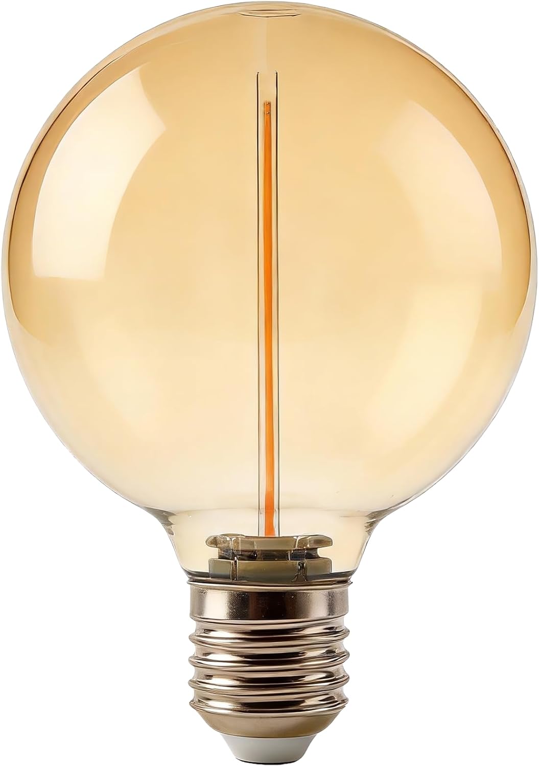 Dimmable Large Globe Light Bulbs, E26 Amber Glass Globe Bulb 2200K Warm White, G30/G95 40 Watt Decorative Oversized Edison Light Bulbs, 1 Pack (Globe)