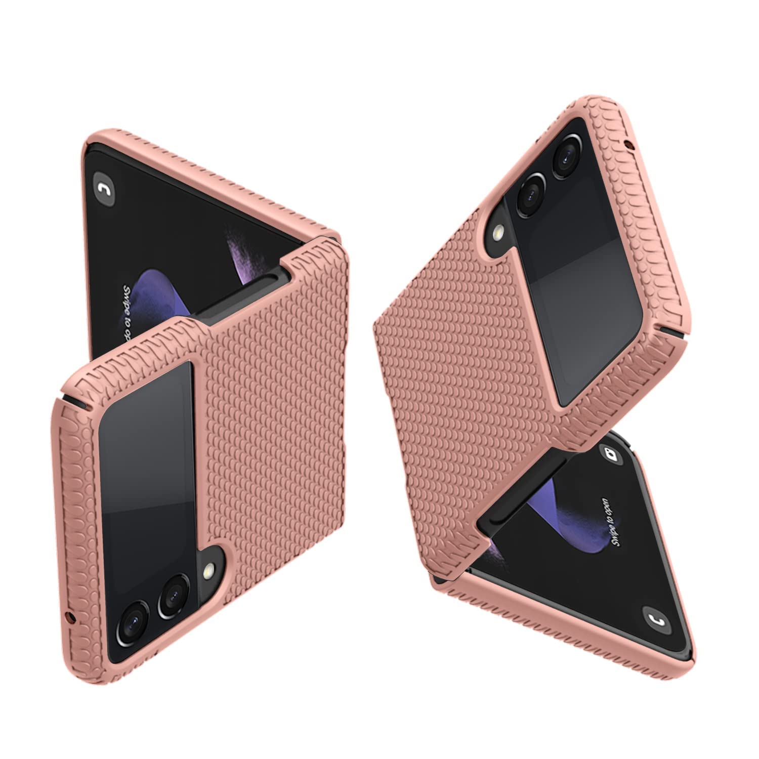 BELTRON Case for Galaxy Z Flip 3 5G, Slim Fit Tough Protective Hard Shell Cover Designed for Samsung Galaxy Z Flip3 5G (SM-F711 2021) - Rose