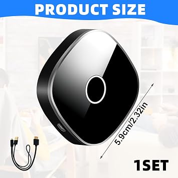 Chromecast Device for TV, 4K Miracast Wireless Adapter, No App Installation Required, Plug and Play, Connect by Scanning a QR Code, Compatible with Android/IOS/Windows/MacOS/HarmonyOS(2.4/5G)