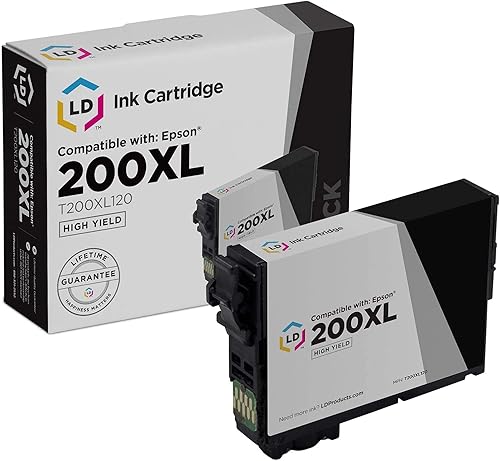 Epson cartuchos reconstruidos T200 XL/T200 HY, color negro T200XL120, cian T200XL220, magenta T200XL320 y amarillo T200XL420, Negro alto rendimiento