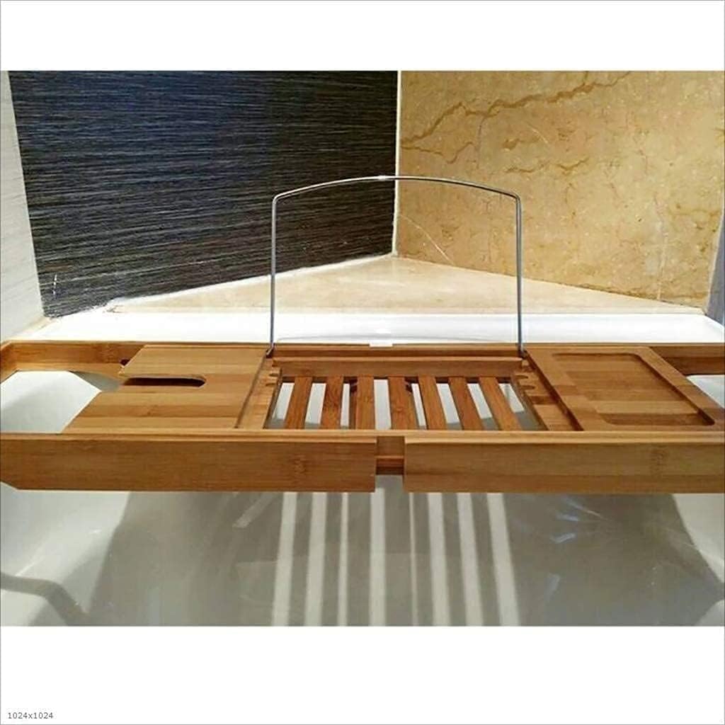 Bathtub Tray, Bath Trays Bathtub Rack Caddy Wood Wood Shelf Shower Book Table Tray Expandable Holder Foldable Bathtub Cover Bathroom Trays