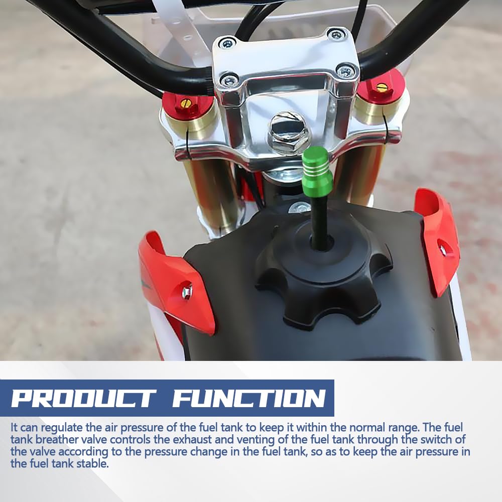 2PCS Breather Hose Gas Fuel Tank Cap Motorcycle Gas Cap CNC One Way Tank Valve Vent Tube with — view 5