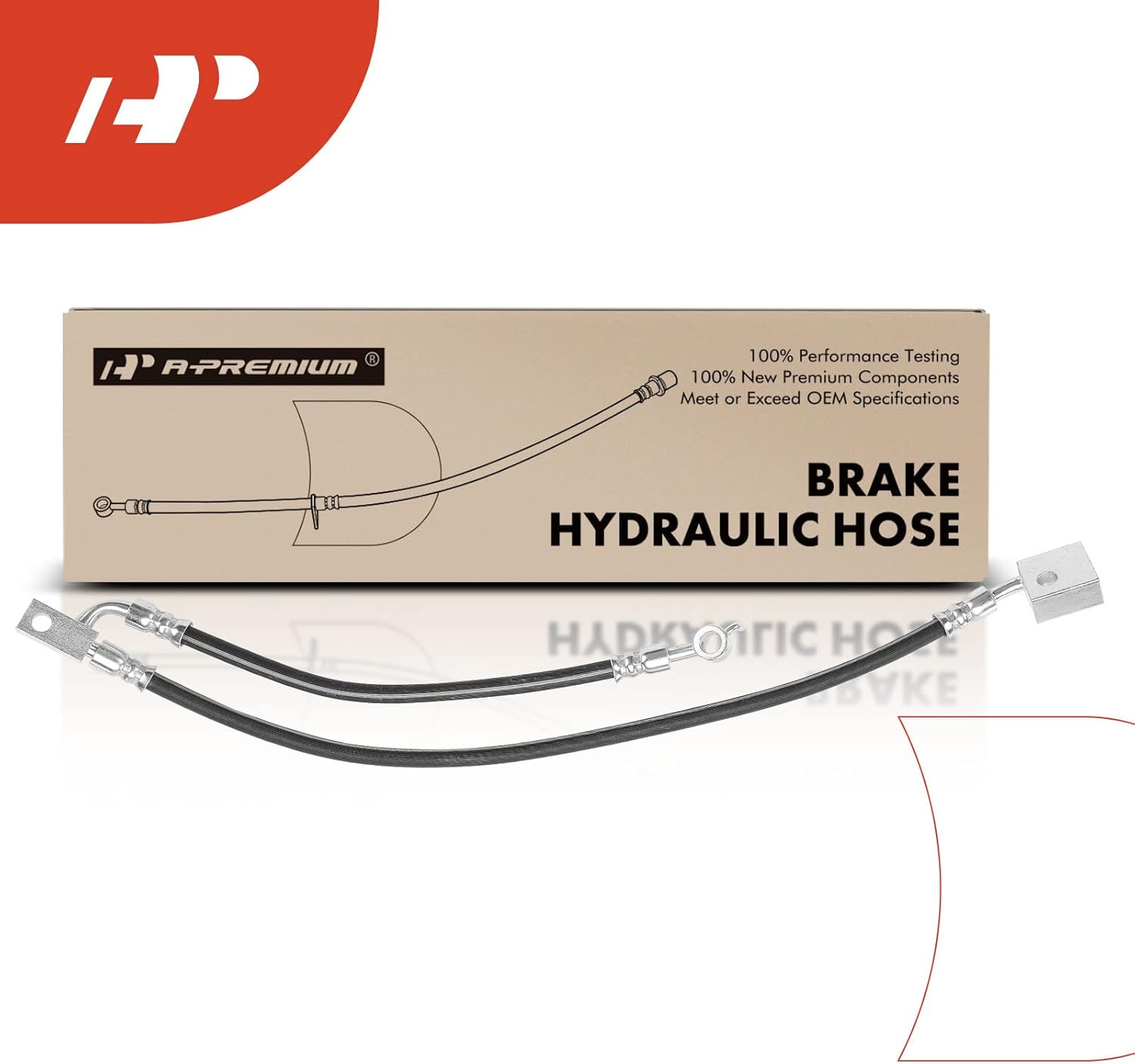 A-Premium Front Passenger Brake Hydraulic Hose Compatible with Select Nissan Models - NV1500 NV2500 NV3500, 2012-2019 - Replace# 462101PA0B