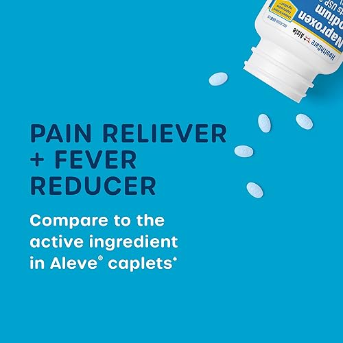 Miniatura 2 de HealthCareAisle Naproxeno sódico, 220 mg - 200 cápsulas - Analgésico y reductor de fiebre, hasta 12 horas de alivio