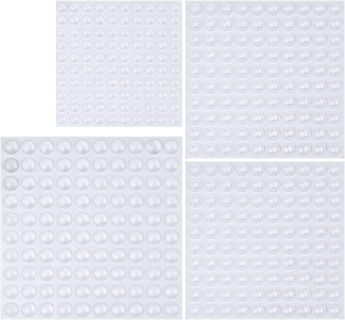 Door Bumpers, Clear Adhesive Rubber Bumper Pads Round, 400