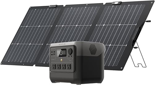 EF ECOFLOW Generador solar RIVER 2 Pro 768Wh estación de energía portátil y panel solar portátil de 160 W, batería LiFePO4 de 70 minutos