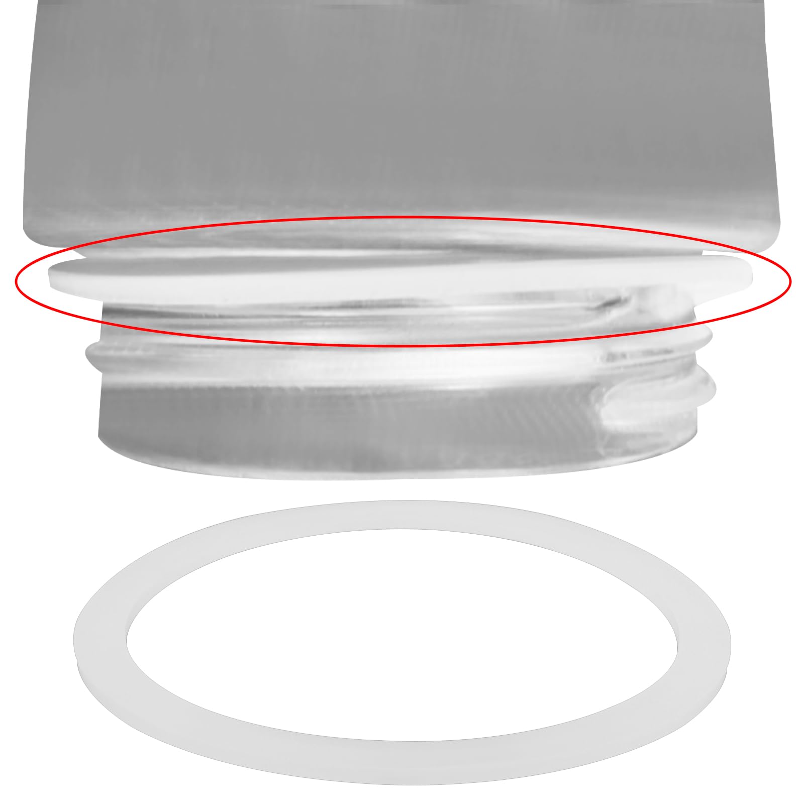 YINETTECH 2Pcs Light Lamp Rubber Gasket Glass Seal Spares OD 110mm ID 93mm Thickness 3mm Compatible with Coughtrie SG10 - Image 2