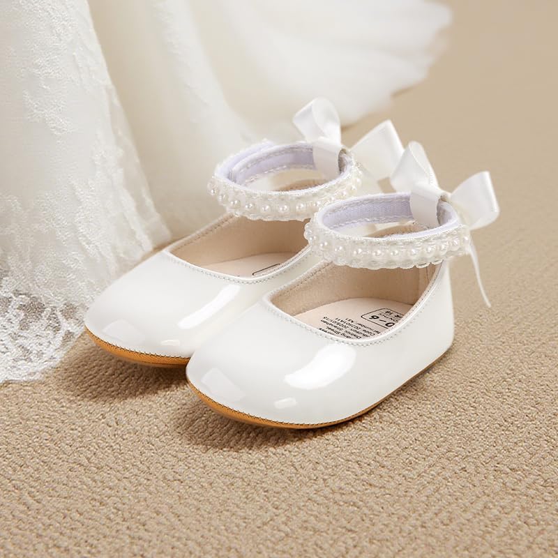 Baby Shoes Mary Jane Flats Non Slip Soft Sole Infant Toddler Sneakers First Walkers Party Christmas Dress Shoes - Image 3