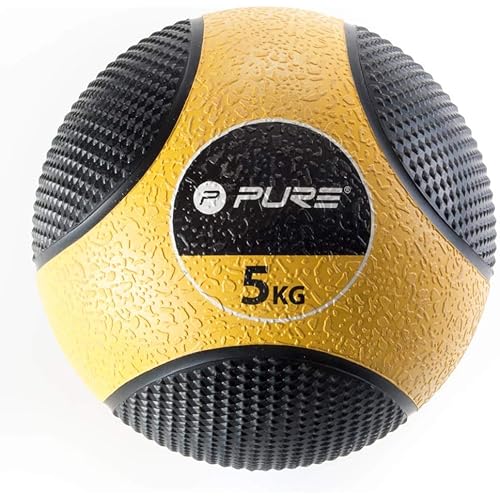 Pure2Improve Unisex's Medicine Ball, Yellow/Black, 5 kg