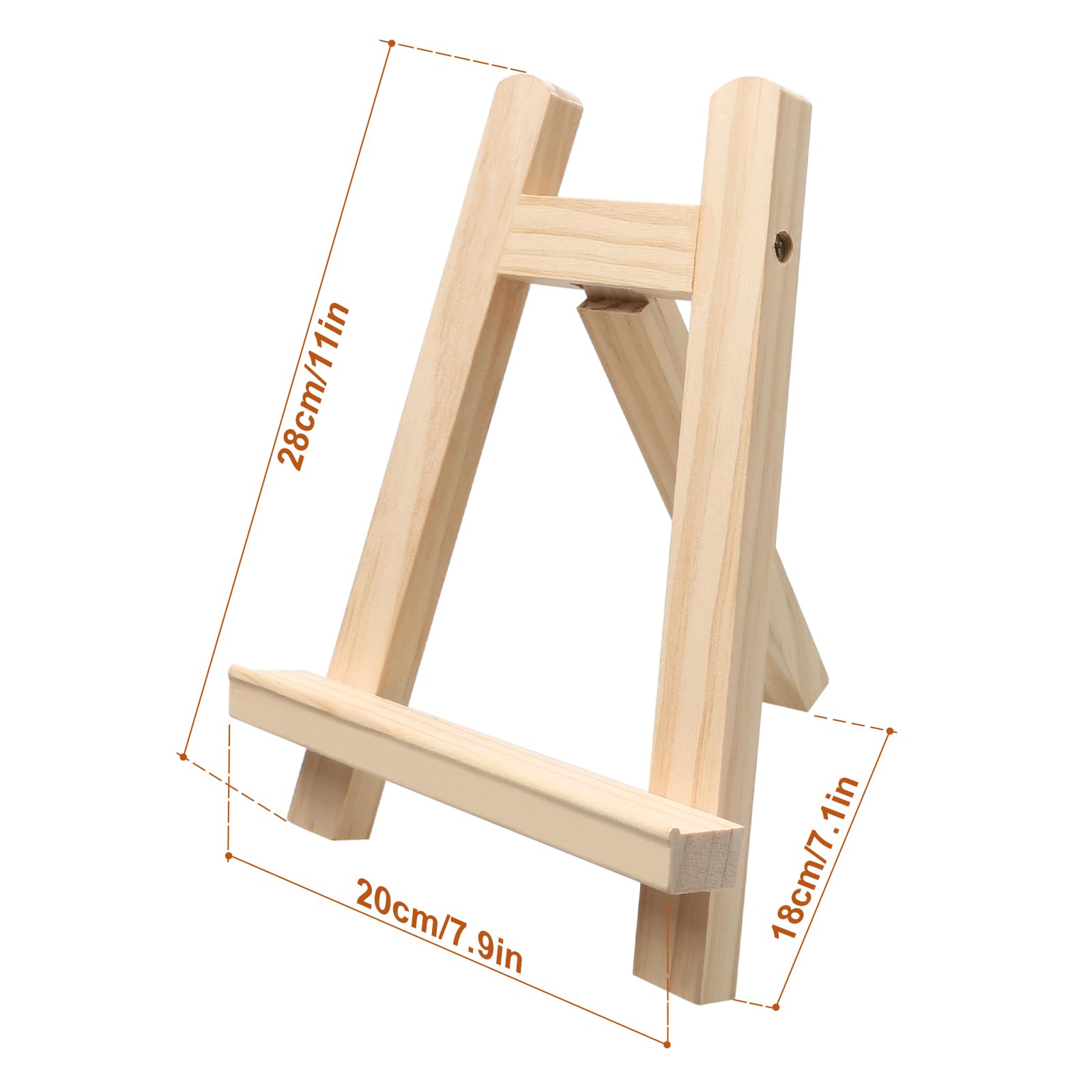 2 Pezzi Cavalletto Quadro Piccolo in Legno, Cavalletto Pittura Piccolo da Tavolo, Mini Cavalletto per Visualizzazione di Pittura, Disegno, Foto (20x28cm)