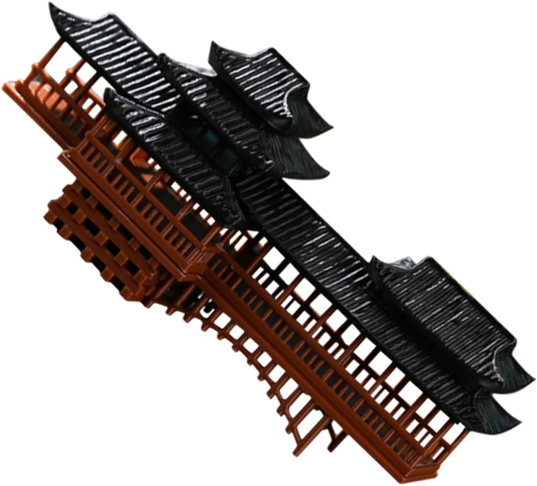 Levemolo Miniature Bridge Decoration Plastic Antique Style for Mini Garden
