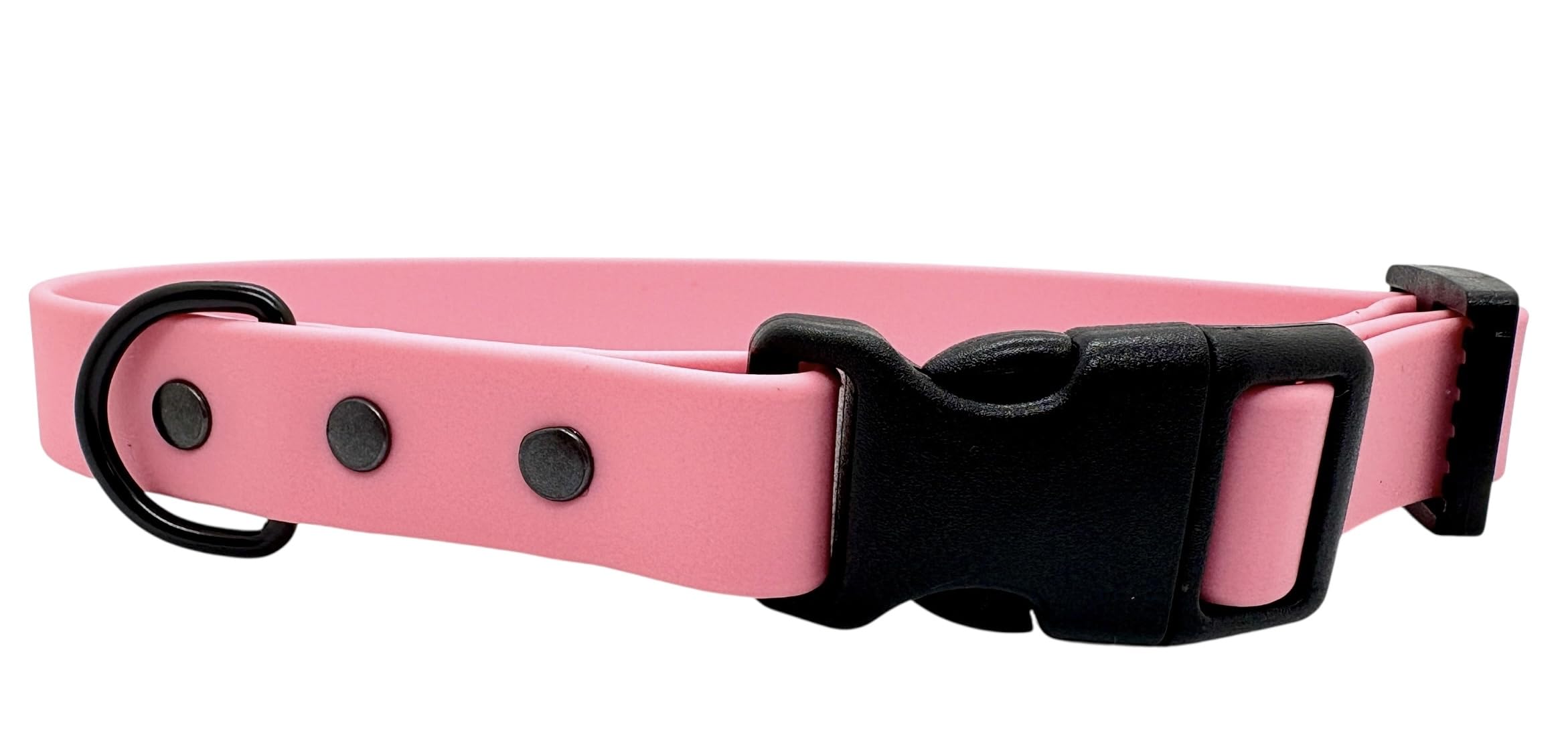 Biothane Waterproof Dog Collar with Quick Release Buckle (Coral, Small 25cm-30cm 20mm wide)
