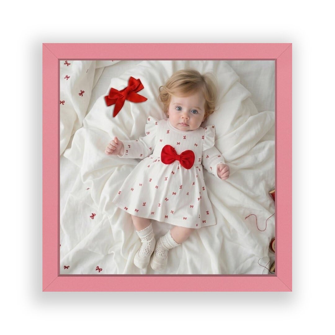 Procut Global Baby Pink 20x20" Modern Picture Frame for Nursery, Baby Gift - Photo Frame with Perspex Front, Wall or Tabletop Display - Keepsake for Newborn, Baby Shower & First Photo Memories — image 1