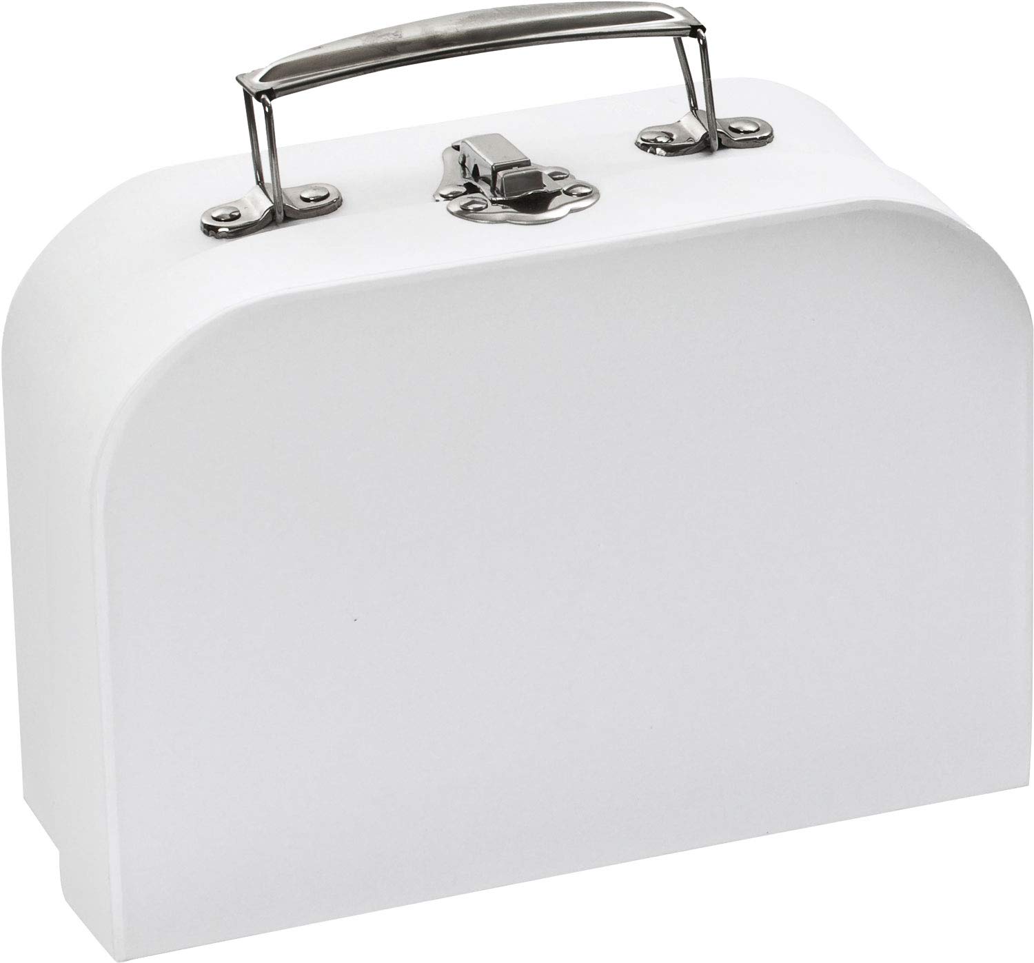 folia 3310 Lot de 2 valises en carton blanc solide Idéal pour coller, peindre et décorer