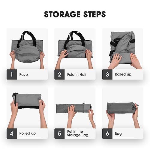 Miniatura 7 de Cubo de baño de pies plegable grande de 38 L para remojar, bañera de hidromasaje portátil de viaje, lavabo de baño para remojar los pies, bolsa de