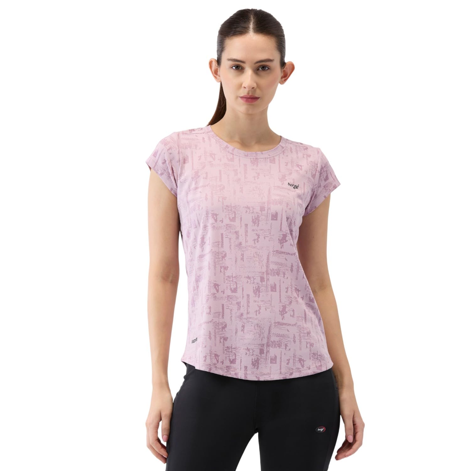 berge' Women’s Instadry Textured Sports T-Shirt | Quick-Dry Activewear Top | Dry Fit Lightweight Gym, Running, Yoga & Workout Tee-picture-33