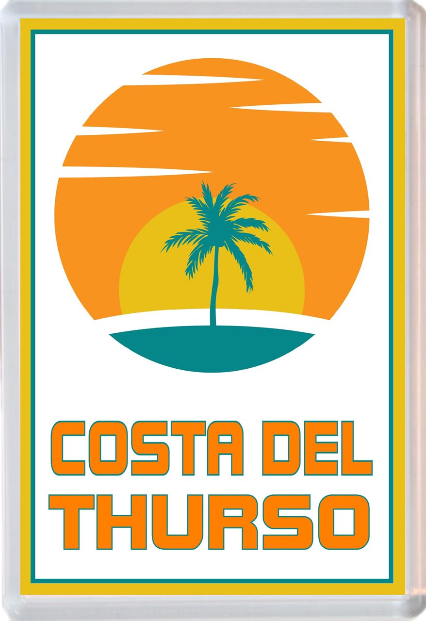 Baked Bean Store Multicolor Costa Del Thurso - Jumbo Fridge Magnet 96 X 67Mm