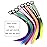 Colored Braids Hair Extensions with Rubber Bands Rainbow Braided Synthetic Hairpieces Ponytail Hair Accessories for Women Kids Girls Party Highlights Cosplay Dress Up (8PCS D Style)