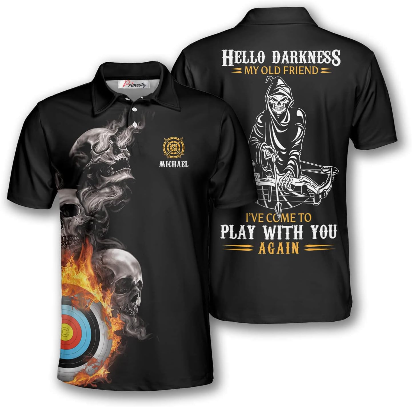 Personalized Archery Shirts for Men- Custom Archery Jerseys for Teams- Custom Archery Shirts Men's Polo