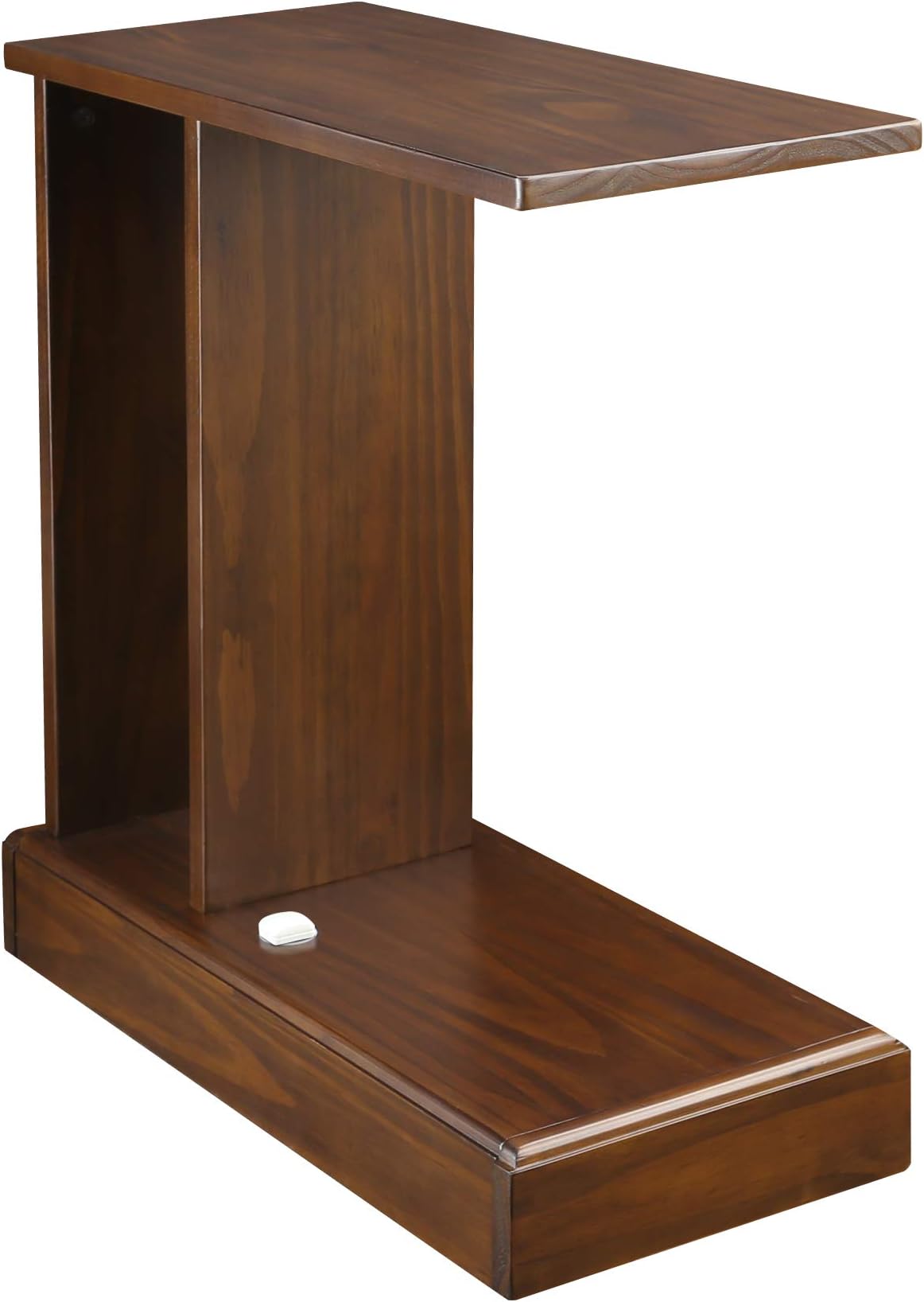 Casual Home 615-57 Monroe C-Table with Concealed Drawer, Concealment Furniture, Mocha