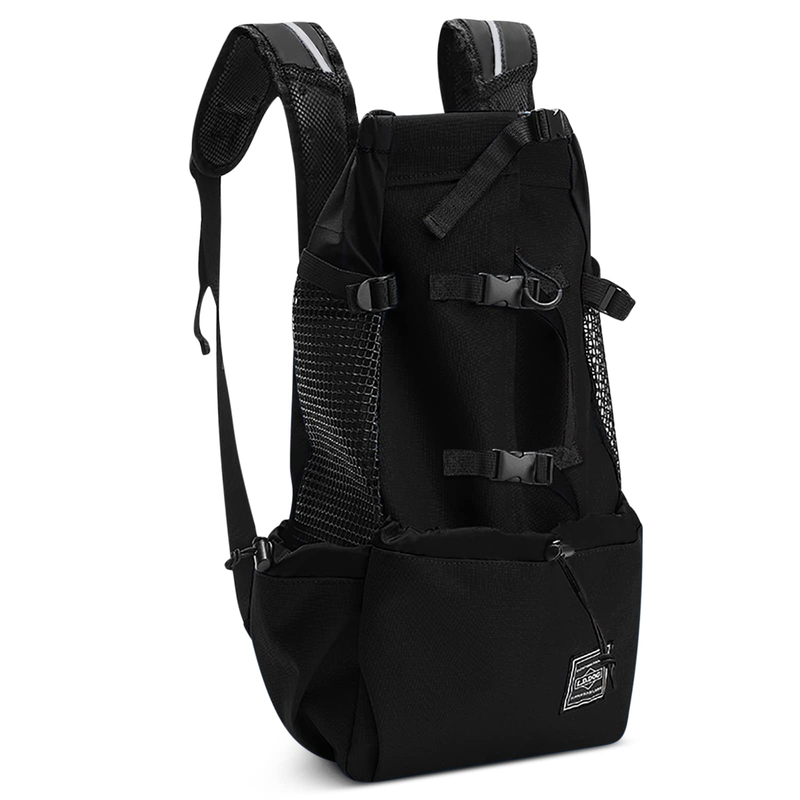 ALLSOPETS Ligero Mochila para Perro Portátil Cómodo Mochila para Perro Pequeño Bolsa de Transporte para Perros Aprobada por Veterinarios para Scooter Camping Viaje Negro