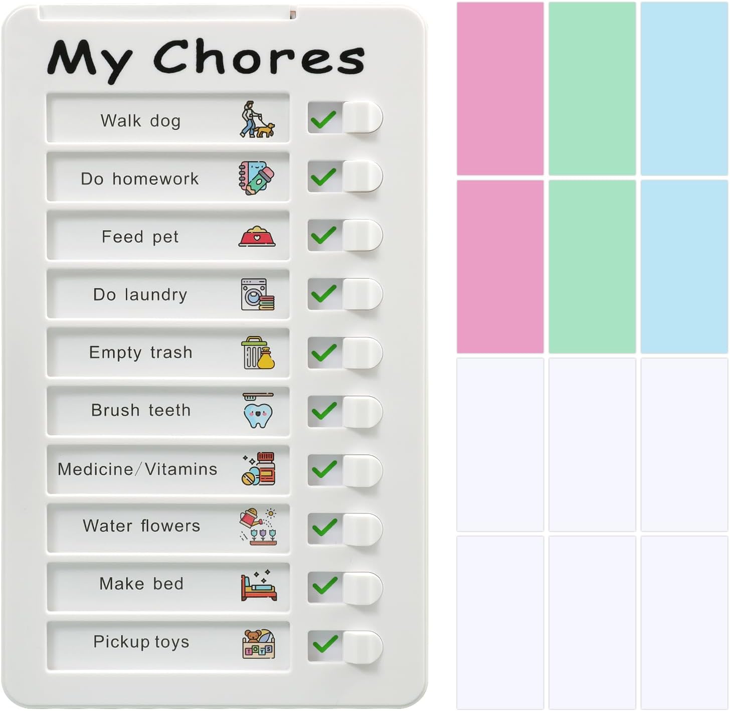4 Pcs Chore Chart for Kids,Portable Chore Chart Memo Board