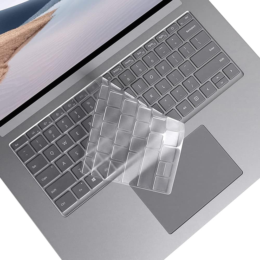 ProElife Keyboard Cover Skin for Microsoft Surface Laptop 5 2022 / Surface Laptop 4 13.5" 15" & Surface Laptop Studio 14.4'' 2022 Accessories Ultra Thin Soft TPU Keyboard Protector (Transparent)