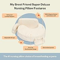Vista 6 de My Brest Friend Almohada de lactancia Super Deluxe - Almohada de lactancia ergonómica y de confort mejorado para el máximo soporte para mamá y bebé