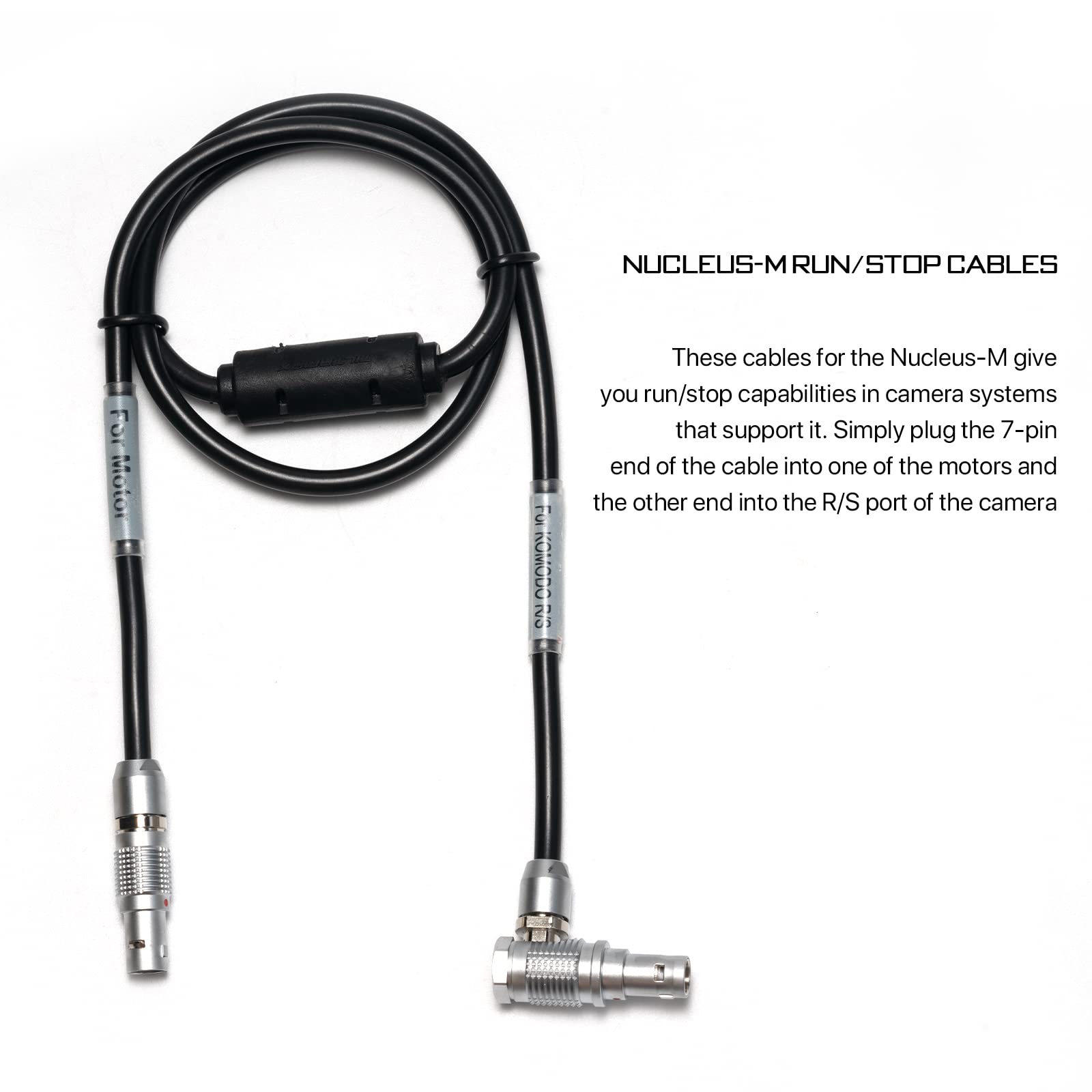 Tilta Nucleus-M Câble Run/Stop Compatible avec Komodo Accessoires de caméra Connexion mâle RS-01-RD4 Noir