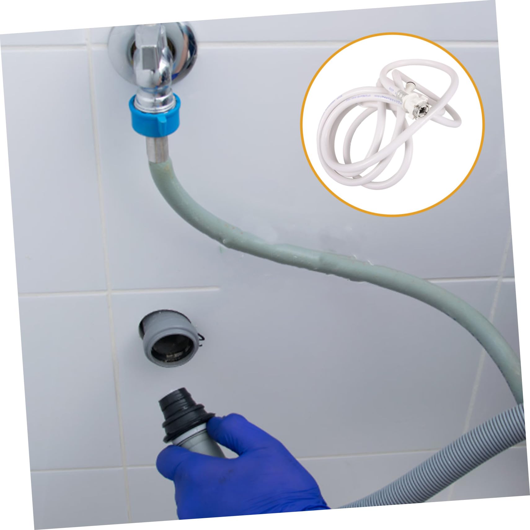 Zulaufschlauch für Waschmaschine 5m, Pvc, Gewindet